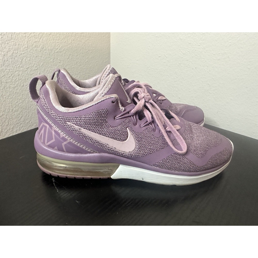 Nike Women Air Max Fury Running Shoes Sneaker Sz 7 Purple White Training Low Top